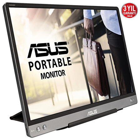 ASUS ZENSCREEN MB14AC 14 TASINABILIR USB MONITOR IPS 1920x1080 5MS USB TYPE-C 3YIL MAT EKRAN . USB TYPE-C to A ADAPTOR. DUSUK MAVI I